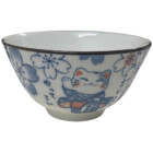 BOL EN CERAMIQUE CHAT BLEU PORTE BONHEUR 11,5CM