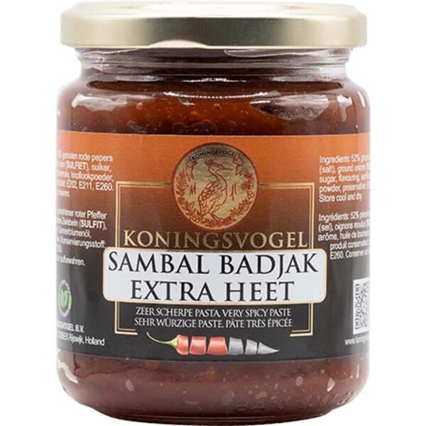 SAMBAL BADJAK EXTRA PIQUANT 280GR KONINGSVOGEL  