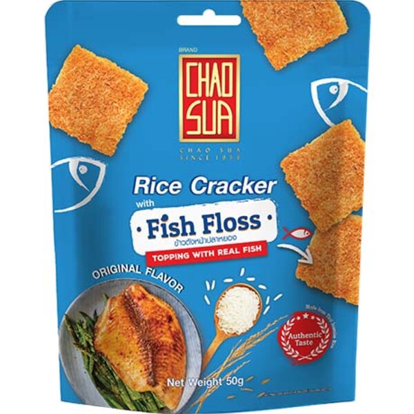 CRACKER DE RIZ GO&Ucirc;T POISSON 50GR CHAOSUA  