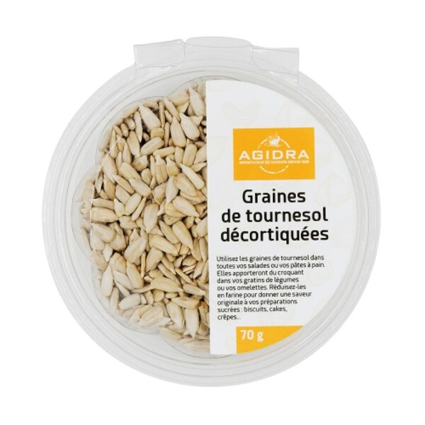 GRAINES DE TOURNESOL D&Eacute;CORTIQU&Eacute;ES 70GR