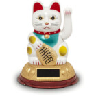 CHAT BLANC SOLAIRE 12 CM 