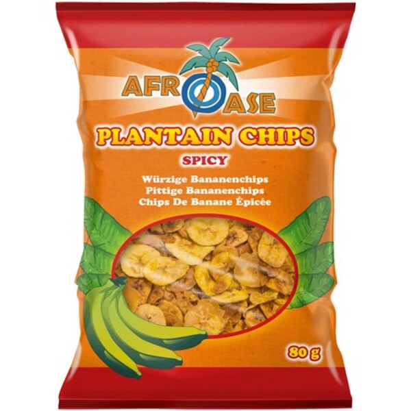 CHIPS BANANE PLANTAIN EPIC&Eacute; 80 G AFROASE