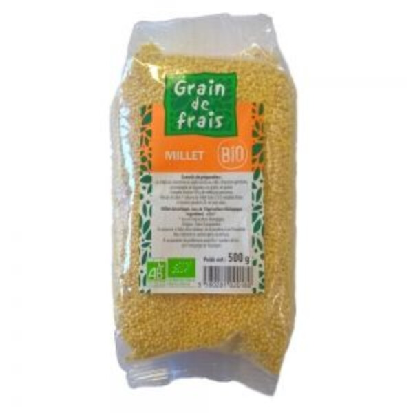 MILLET DECORTIQUE BIO GRAIN DE FRAIS BIO 500G