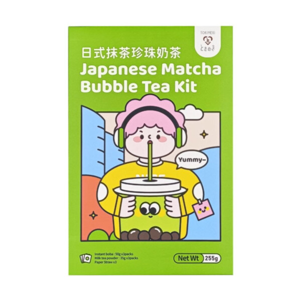 KIT BUBBLE TEA MATCHA JAPONAIS VEGAN 255GR TOKIMEKI