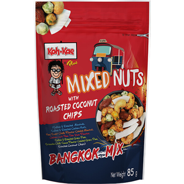 M&Eacute;LANGE DE NOIX AVEC CHIPS DE NOIX DE COCO GRILL&Eacute;ES 85G KOH KAE