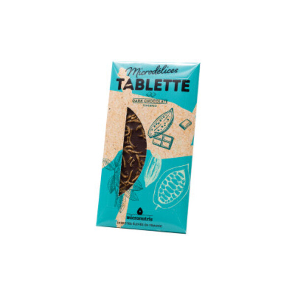 TABLETTE DE  CHOCOLAT NOIR T&Eacute;N&Eacute;BRIONS - INSECTES COMESTIBLES