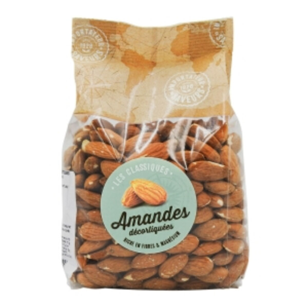 AMANDES D&Eacute;CORTIQU&Eacute;ES 400G