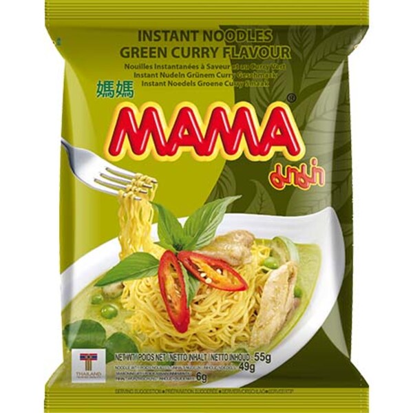 NOUILLE MAMA AU CURRY VERT 55GR