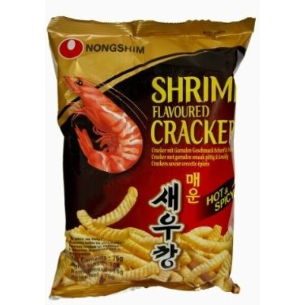 CHIPS CREVETTES PIMENT&Eacute;ES NONG SHIM 75 G