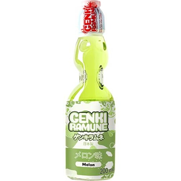 SODA  JAPONAIS MELON 200ML GENKI RAMUNE