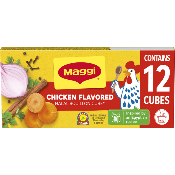 CUBES DE BOUILLON POULET HALAL (12X9GR) MAGGI