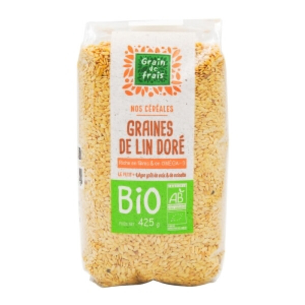 GRAINES DE LIN DOR&Eacute; BIO 425GR