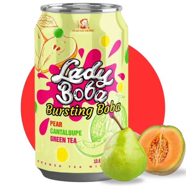 BUBBLE TEA LADY BOBA POIRE MELON TH&Eacute; VERT 320ML