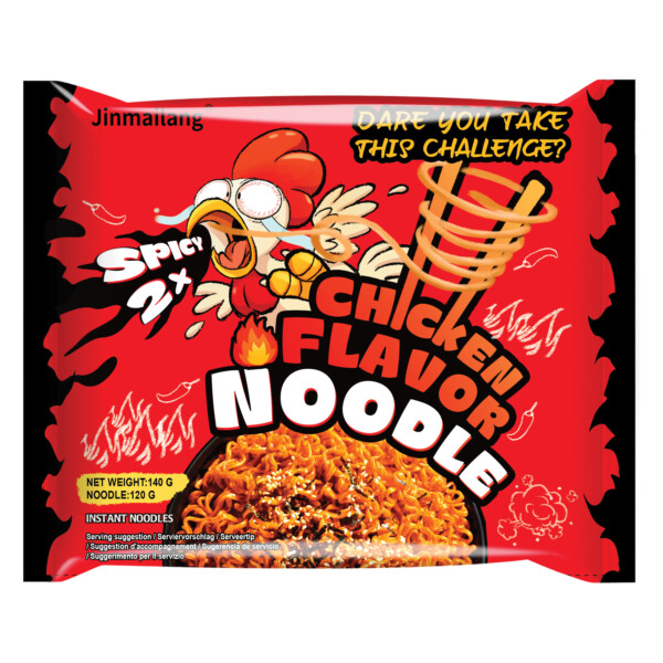 NOUILLES POULET SPICY X2 140G JINMAILANG