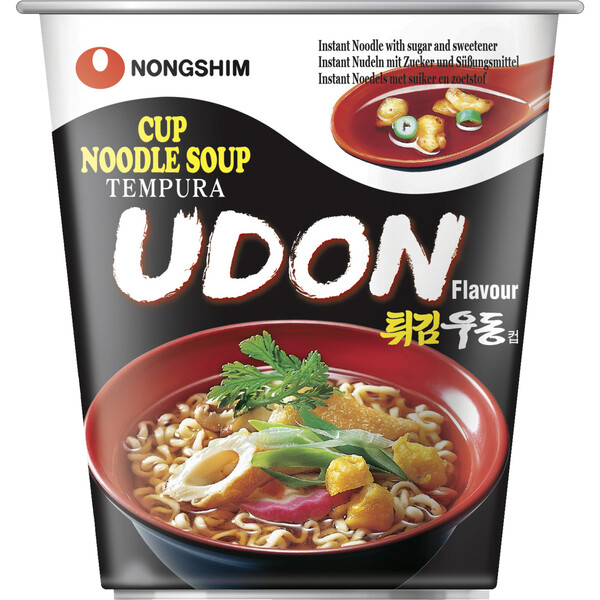 NOUILLES INSTANTAN&Eacute;ES UDON TEMPURA CUP 62G NONGSHIM
