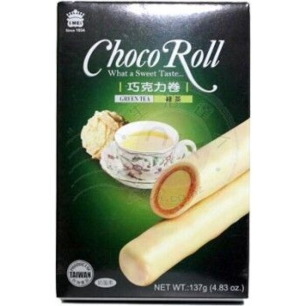 BISCUITS ROUL&Eacute;S CHOCOLAT TH&Eacute; VERT 137G I MEI