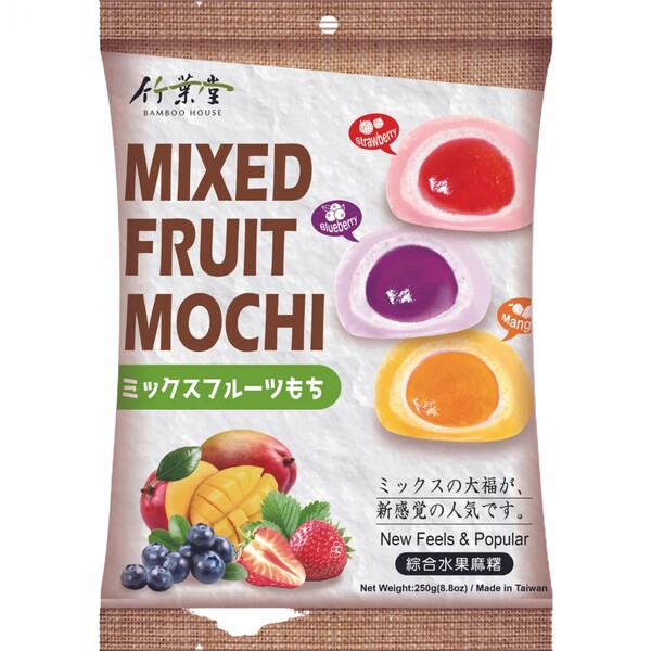 MOCHI MULTI FRUIT (FRAISE,MYRTILLE,MANGUE) 250G BH