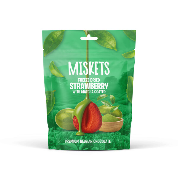 FRAISE ENROB&Eacute; DE MATCHA 80GR MISKETS