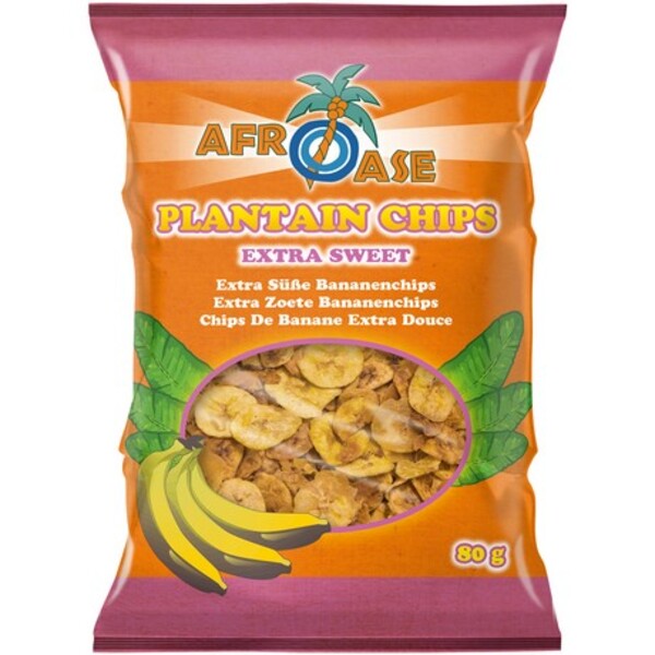 CHIPS DE PLANTAIN EXTRA DOUCES 80GR AFROASE