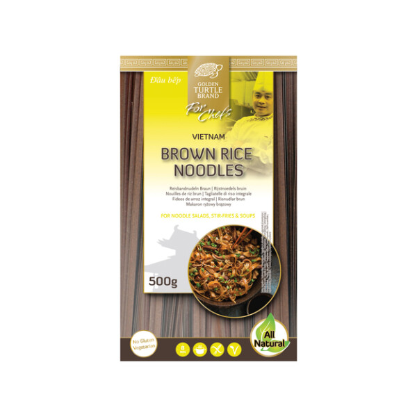 NOUILLES DE RIZ BRUNES 3 MM 500GR GOLDEN TURTLE