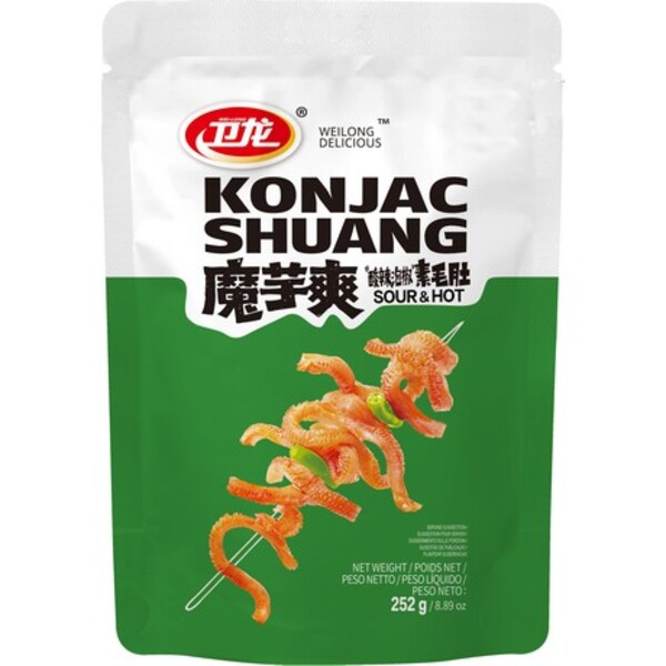 SNACK DE KONJAC SHUANG AIGRE PIMENTE  252GR VERT WEILONG