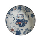 ASSIETTE EN CERAMIQUE CHAT PORTE BONHEUR 17,2CM