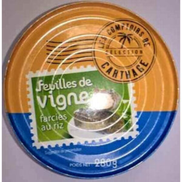 FEUILLES DE VIGNE FARCIES AU RIZ CONSERVE 280G 