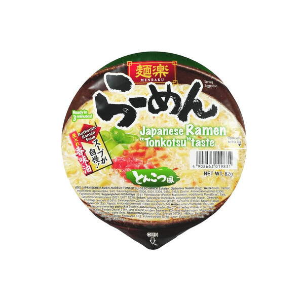 RAMEN JAPONAIS TONKOTSU MENRAKU 82GR
