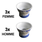 6 VERRES A SAKE MIXTE HOMME ET FEMME