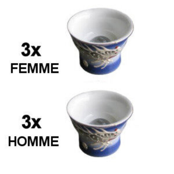 6 VERRES A SAKE MIXTE HOMME ET FEMME
