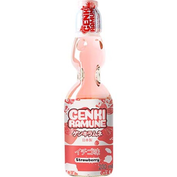 SODA FRAISE JAPONAISE GENKI RAMUNE 200ML