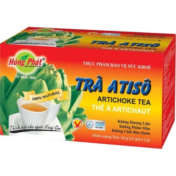 TH&Eacute; &Agrave; L'ARTICHAUT 25 SACHETS HUNG PHAT