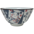 BOL EN CERAMIQUE 11,5CM CHAT BLEU PORTE BONHEUR