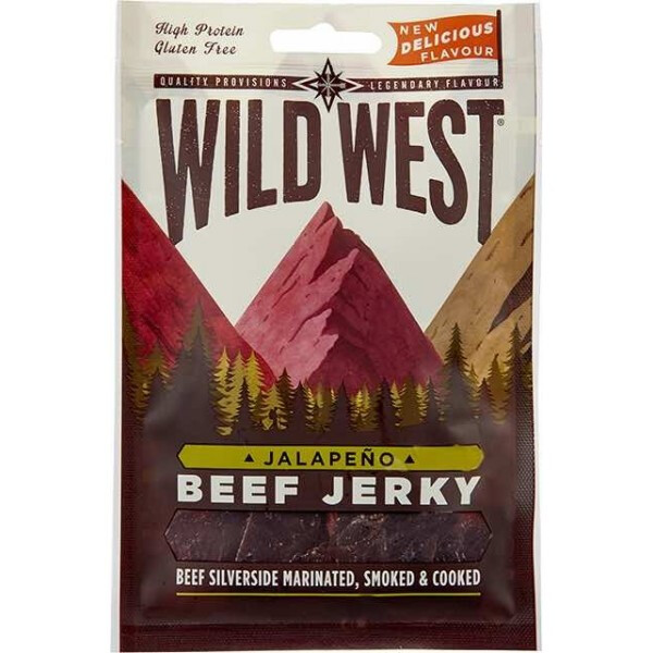 BOEUF SECH&Eacute; WILD WEST BEEF JERKY PIMENT JALAPANO ORIGINAL 25 GR
