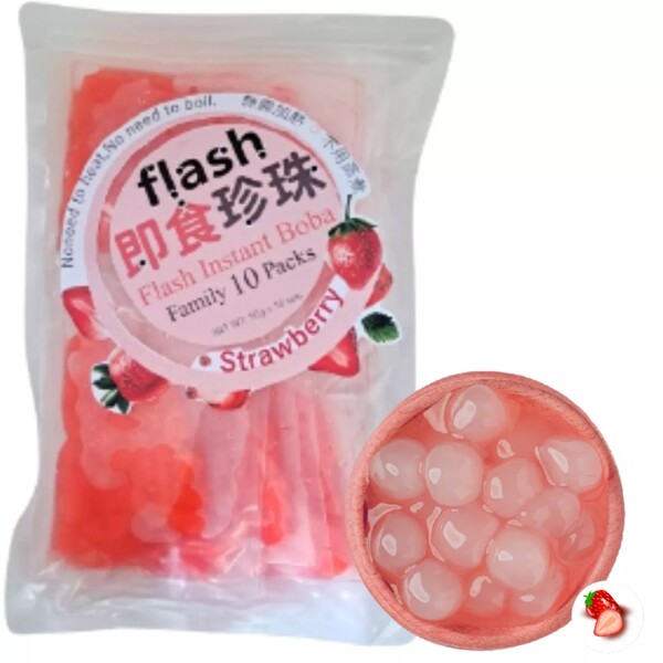 5X BOULES DE TAPIOCA INSTANTAN&Eacute;ES SAVEUR FRAISE 50GR