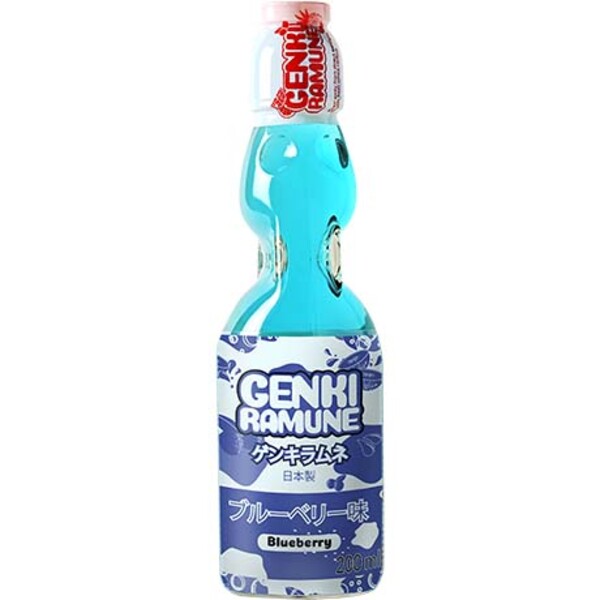 BOISSON GAZEIFIEE JAPONAISE A LA MYRTILLE GENKI RAMUNE  200ML
