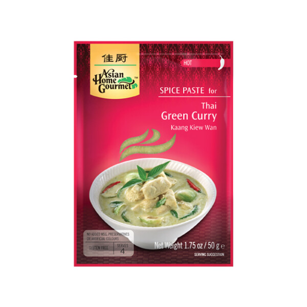 P&Acirc;TE D'&Eacute;PICES POUR CURRY VERT THAI 50GR AHG