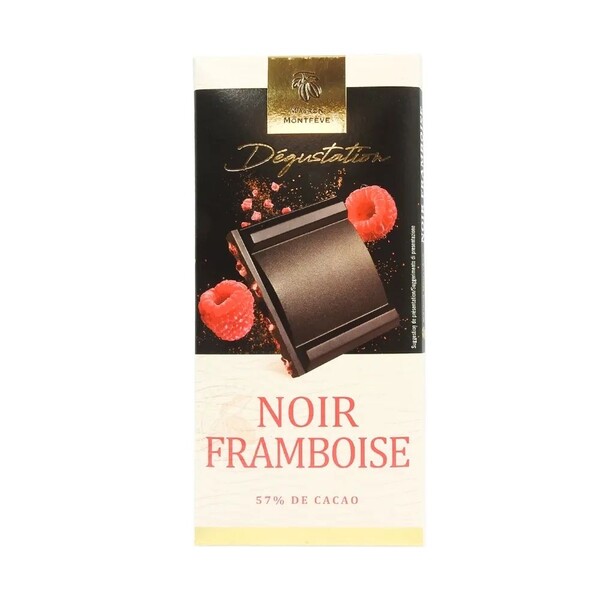 TABLETTE CHOCOLAT NOIR 57% FRAMBOISE 100G