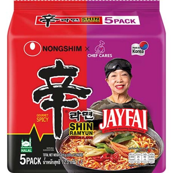RAMEN SHIN RAMYUN TOM YUM JAYFAI 123G NONGSHIM