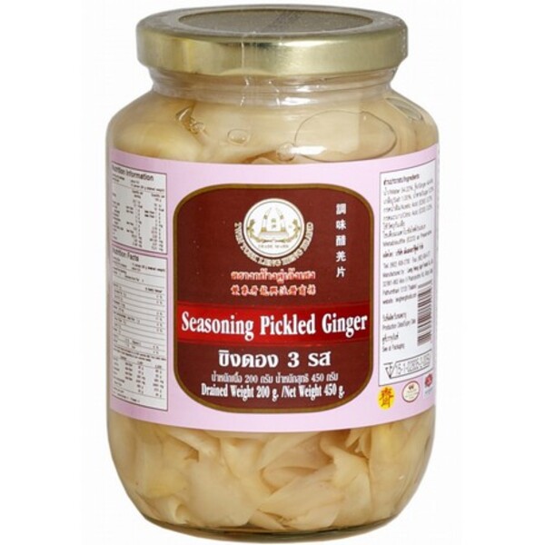 GINGEMBRE SAUMURE BLANC POUR SUSHI 200G LENG HENG