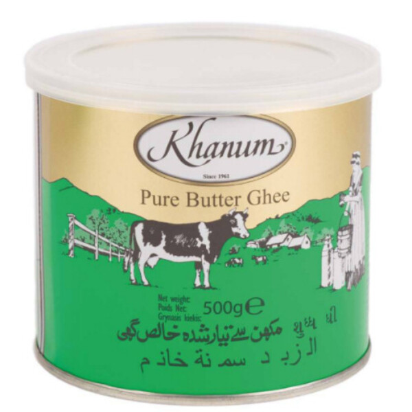  BEURRE CLARIFI&Eacute; BUTTER GHEE KHANUM 500G