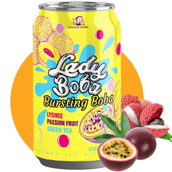 LADY BOBA BUBBLE TEA LYCHEE PASSION 320 ML