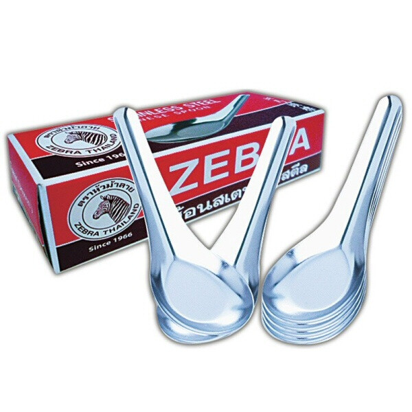 12X CUILLERE THAI EN INOX ZEBRA