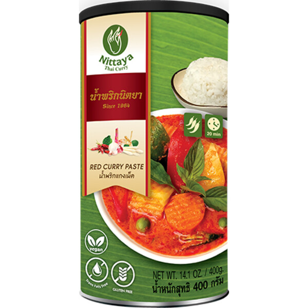 P&Acirc;TE DE CURRY ROUGE VEGAN 400GR NITTAYA