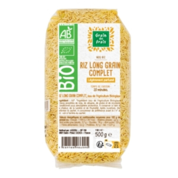 RIZ BIO LONG GRAIN COMPLET 1KG
