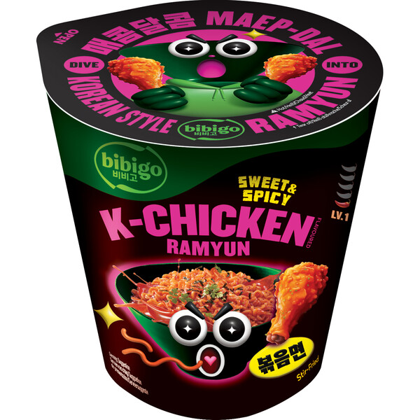 NOUILLES INSTANTAN&Eacute;ES K-CHICKEN RAMYUN CUP 97,5G BIBIGO