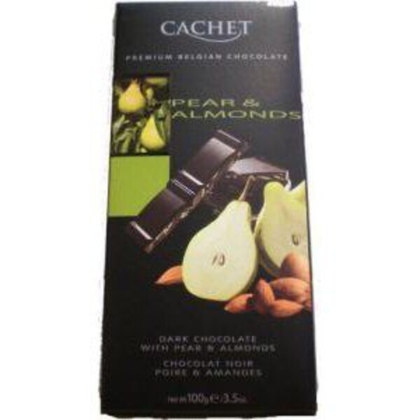 CHOCOLAT NOIR POIRE AMANDE 100GR