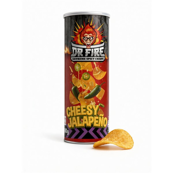 CHIPS FROMAGE PIMENT JALAPENO 80GR DR FIRE