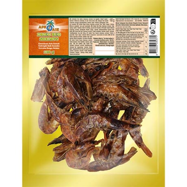 CREVETTES FUM&Eacute;ES S&Eacute;CH&Eacute;ES 100GR AFROASE