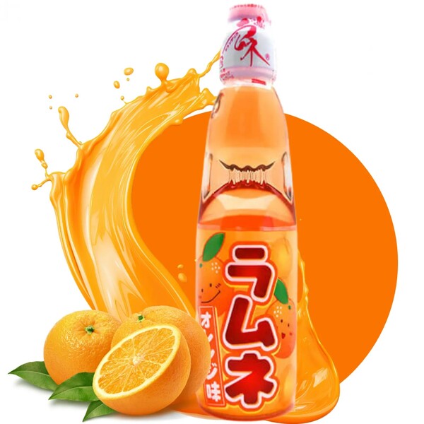 SODA RAMUNE ORANGE 200ML HATA KOSEN